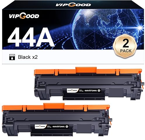 VIPGOOD 44A CF244A Tonerkartuschen (2x Schwarz) kompatibel mit HP Laserjet Pro M15w, M15a, M16a, M16w, MFP M28w, M28a, M29a, M29w, 1000 Seiten pro Kartusche
