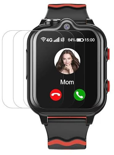 Krostming 3 pellicole protettive in vetro temperato 4G per bambini GPS Smartwatch da 1,69 pollici