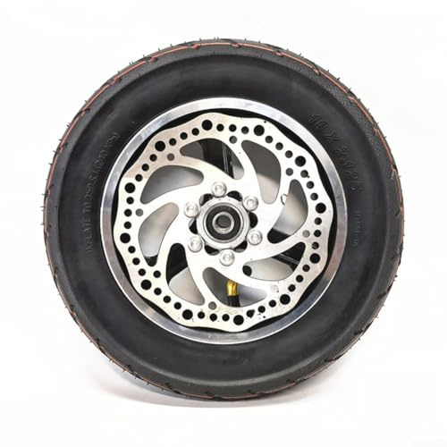 25,4 cm (10 Zoll) Solider Reifen, Scheibenbremsreifen mit Bremsscheibe, Scooter-Ersatzräder, kompatibel mit 10 x 2 125 Elektroroller-Reifen (mit Scheibenbremse)