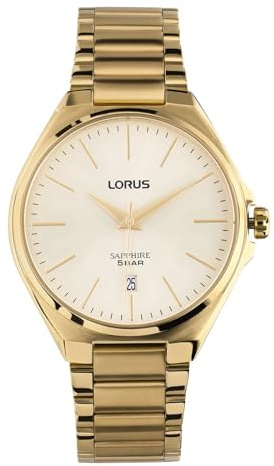 LORUS Herren Analog Quarz Uhr mit Edelstahl Armband,Silber