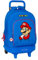 Super Mario Play - Großer Rucksack mit Rollen, kompakt, abnehmbar, ideal für Kinder unterschiedlichen Alters, bequem und vielseitig, Qualität und Widerstandsfähigkeit, 33 x 22 x 45 cm, Blau/Rot,