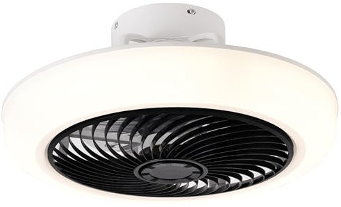 DUPI Plafon ventilador WIND con función verano e invierno. Ventilador de techo discreto y funcional. (Negro)