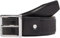 Calvin Klein Herren Gürtel Sleek Square aus Leder, Schwarz (Ck Black Smooth), 95 cm