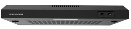 SCHNEIDER Campana extractora 60 cm, Potencia succión 177.4 m³/h, Motor 80W, 2 niveles de potencia, Color Negro SCHC6018CN
