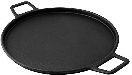 Kenmore Poêle en Fonte | Accessoire de Barbecue | Plaque Ronde de 36 cm | Poêle Grille | Accessoire à Pizza pour Gril à Gaz | Pour Barbecue, Plaque de Cuisson et Four