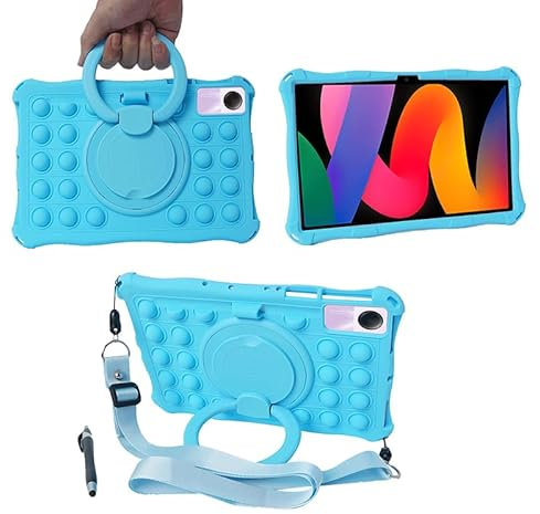 YHFZR Custodia Cover Silicone Resistente 360 Supporto Rotante Custodia Protettiva per Bambini per OUKITEL OT8/Xiaomi Pad 6/6 PRO Tablet 11 Pollici, Blu