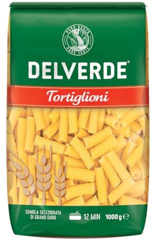 Delverde Tortiglioni Pasta Semdla Selezionata Di Grand Duro 1000g
