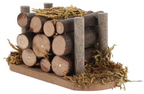 JOINPAYA 1 Set Garten Mikro Landschaft Miniatur Kamin Holzscheite Puppenhaus Kamin Zubehör Mikro Landschaft Lagerfeuer Ornament Miniatur Lagerfeuer Modell Kamin Outdoor Spielzeug DIY