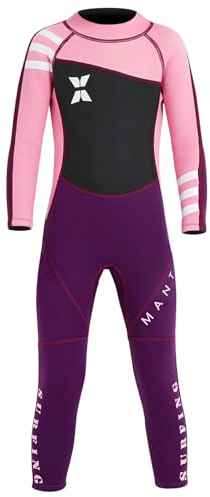 Muta per bambini per ragazzi ragazze bambino giovani maniche lunghe 2.5mm Neoprene Termico costumi da bagno Pieno bagnato in acqua fredda per nuoto surf immersioni subacquee taglia L