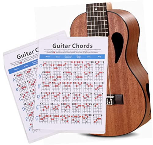 Gitarrenakkord Übungstabelle 1 Stück Größe S für E-gitarre | Kupferpapier, Leicht und Tragbar, für Schüler und Lehrer, Fingerpicking Gitarre