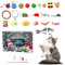 Katzen -Adventskalender Weihnachtskalender 2024, 24 Tage Weihnachten Countdown -Kalender mit verschiedenen Katzenspielzeugen, Interactive Cat Advent Calender Toy für Katzenliebhaber Weihnachtsgeschen