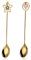 Kaffeelöffel löffel geschenk für Frauen und Mädchen, 15.5 cm Gold Teelöffel Geschenk Edelstahl Kaffee Dekorativer Dessertlöffel für Kuchen Zucker Eis-2 Pcs