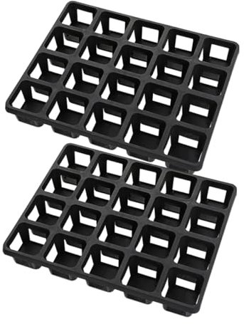 ANDRESLAD 2St Halterung für Blumentöpfe Pflanzen Starttöpfe Anzuchtschale für Microgreens Anlage Plant Shelf planzständer Gestelle für Gemüsekeimschalen Regale für Kinderzimmer Plastik Black