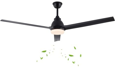 KAPIPALA Ventilador de techo de 42 pulgadas con iluminación y mando a distancia, 45 W, voltaje ancho, 3 cuchillas, silencioso, 6 velocidades, temporizador, luz de techo, ventilador, regulable,