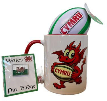 Welsh Rugby Mug - Mug & Ball Gift Set