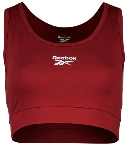 Reebok Damen Piper Scoop Neck Small Logo Bra Top Bustier