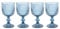 Lesser & Pavey Elements Blue Wine Glass Set of 4 | Glassware for Home and Parties | Elegant Gift for Weddings and Christmas | Perfect for Stylish Drinkware