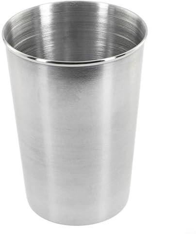 Honseadek Edelstahl-Bier-Cola-Milchshake-Becher für Bar, Café, Büro, 30/70/180/320 ml, breiter Boden, poliert, innen außen, einwandig, nicht für heiße Getränke (180 ml)