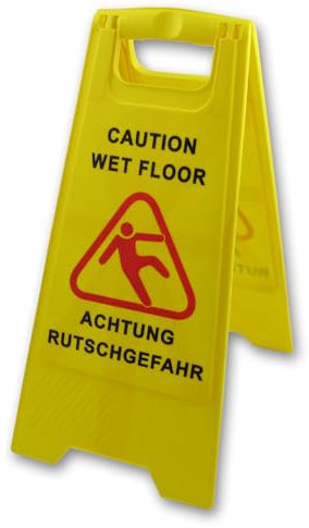 Axis Line Warnschild Rutschgefahr, 60cm hoch, funktionaler Stil