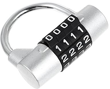 HOMSFOU 4 Codice Password Lucchetto A Combinazione Lucchetto Digitale Cancello Armadietto Palestra Lucchetto Cassette Di Sicurezza Lucchetto A Chiave Blocco Disco Telefono Per Timer