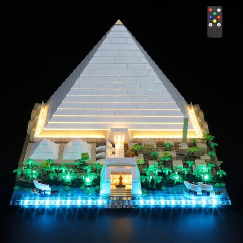 LIGHTAILING Licht-Set Für Lego-21058 Cheops-Pyramide - Led-Beleuchtungsset Kompatibel Mit Lego Bausteinen Modell：Fernbedienungsversion - Modell Set Nicht Enthalten