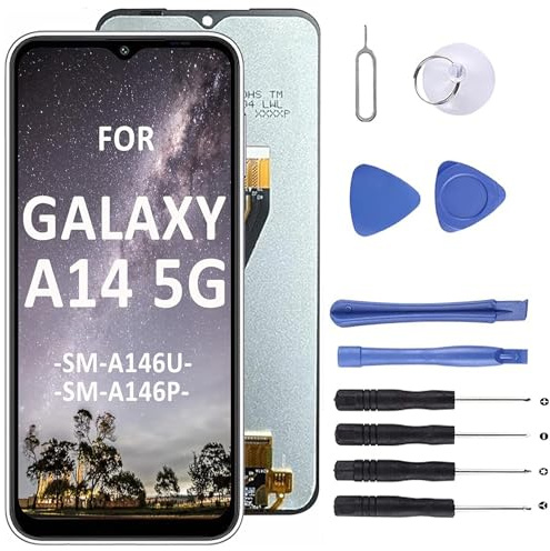 MP+ A14 Screen Replacement for Samsung Galaxy A14 5G with Repair Tools Kit, LCD Touch Display Digitizer Assembly for SM-A146P, SM-A146U