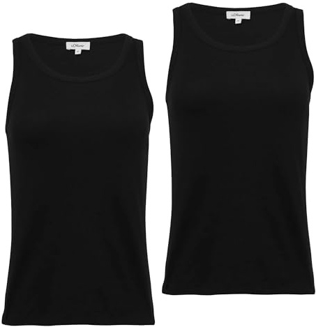 s.Oliver Damen Top (DE/NL/SE/PL, Numerisch, 46, Regular, Regular, 2 x schwarz)