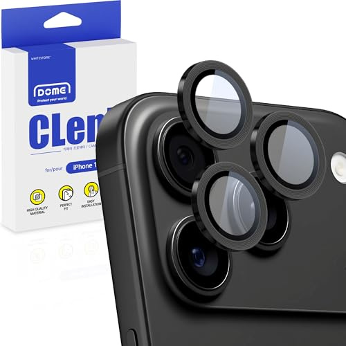 DOME GLASS Whitestone DOME Camera Ring Type Tempered Glass Lens Protector for iPhone 17 Pro/ProMax [Case Friendly & HD Clarity] [1 Pack]