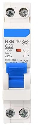 Interruptor diferencial miniatura DPN 1P+N NXB-40 NXBLE-40 (reemplaza a DZ267-32) 6A 10A 16A 20A 25A 32A 220V 50HZ(NXBLE-40 1P 1N(RCBO),40A)