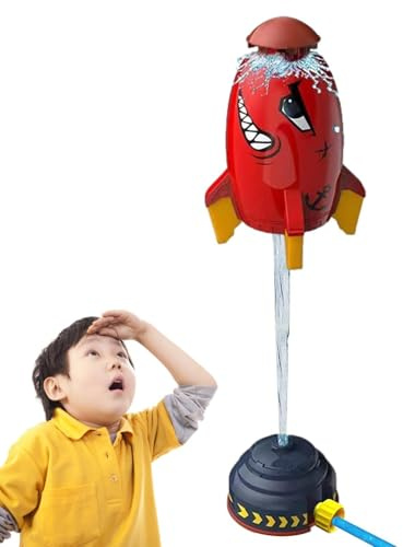 Children's Sprinkler - Flying Flying Rocket with Hose, Outdoor | Backyard Garden Patio Park Summer Spring Games And Activities Party Birthday Adventure