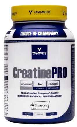 YAMAMOTO NUTRITION Creatine Crea POWDER Creapure 500 gr, Integratore Alimentare di Creatina Monoidrato in Polvere, Integratore per Sportivi, Aumenta le Prestazioni Fisiche, Non Aromatizzato