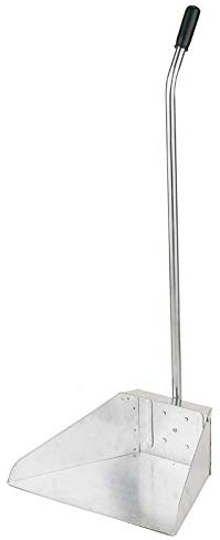 STI 12 pz Alza Immondizia Paletta Zincata 35x25cm Manico in Ferro e Gomma Lamiera