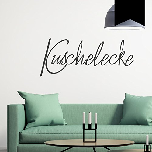 WANDKINGS Wandtattoo - Kuschelecke - 50 x 20 cm - Schwarz - Wähle aus 5 Größen & 35 Farben