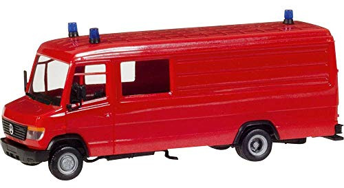 Herpa 13260 – Mercedes-Benz Vario Langkasten GW-A/S, Modell Auto, Minikit, Modellsammlung, Miniaturmodelle, Kleinmodell, Sammlerstück, Sammler, Bastler, Detailgetreu, Kunststoff, Rot - Maßstab 1:87