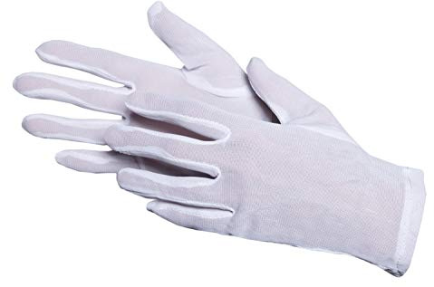Jah Nylon-Handschuh (Simplex) schwer weiß mit Schichtel – lebensmittelgeeignet & robust – für Lebensmittelhandling, Kühlbereich & Verpackung
