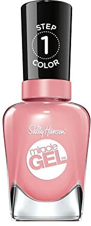 Sally Hansen Miracle Gel, Satel-Lite Pink, Gel-Like Nail Polish, NO UV Light Required, Chip-Resistant, Long Lasting - Up to 8 days, Easy to Use, Salon Quality Results, Vegan Formula, 14.7ml