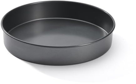 De Buyer - Moule à manqué rond et droit en acier antiadhésif - Diamètre 26 cm, hauteur 5 cm -, Noir