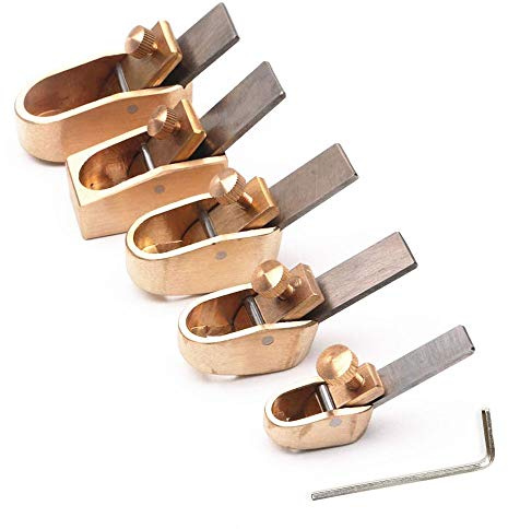 Jiayouy Daumenhobel-Set für Violine, Violine, Violine, 8-16 mm, Klingenbreite für DIY-Violine, Viola, Cello aus Holz, goldfarben, 5 Stück