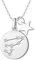 FANCIME Löwe Sternzeichen Kette aus Solide 925 Sterling Silber mit Weiß Vergoldet Anhänger Halskette Einfach Minimalistisch Geschenk Schmuck für Damen Mädchen - Verstellbar Kettenlänge: 40 + 5 cm