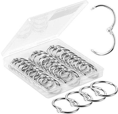 Mr. Pen- Loose Leaf Binder Ring, 40 Pack, Binder Rings 1 Inch, Metal Rings for Index Cards, Back to School Supplies