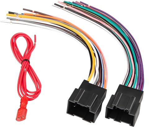 RED WOLF Car Aftermarket Radio Stereo Wiring Harness Adapter Connector Compatible with 2006-2013 Chevy GMC Express Savana Buick
