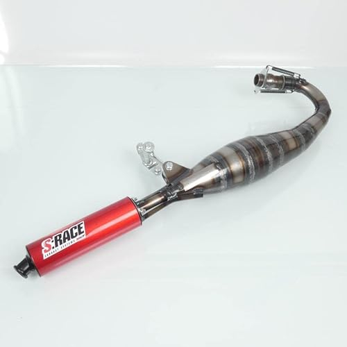 Auspuff lang MVT S Race SP2 Mofa MBK 51 Schalldämpfer rot