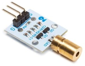 Whadda Rotes Lasermodul 650 nm, 5V Laserdiode Modul für Arduino, kompakte Laser Einheit, schmaler Lichtstrahl, für Elektronikprojekte, Distanzmessung und Lichtshows