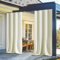Outdoor Vorhänge, Wasserdicht Verdunkelungsvorhang mit Ösen, Outdoorvorhänge mit UV Schutz Wasserabweisend Blickdicht für Pavilion Balkon Garten Patio ( Farbe :Beige, Größe :L210XH230cm-1 Stücke)