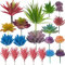 Woohome 20 PCS Succulentes Artificielles Décoratives Mixte Artificielles Plantes Succulentes Faux Plante Succulente pour Maison Décoration de Jardin Intérieur Multicolore