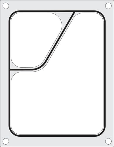 HENDI Matrize für HENDI Versiegelungsmaschine 330005, Schwarze Silikondichtung, geeignet für z.B. ein zweiteiliger Behälter von 227x178mm, Aluminium