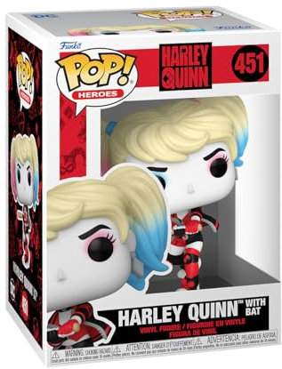 Funko Harley Quinn Harley with Bat Vinyl Figurine 451 Unisex Pop! Standard PVC