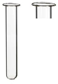 NaDeco Reagenzgläser mit Bördelrand, Packung mit 12 Stück, in 4 Größen erhältlich | Glasröhrchen | Vaseneinsatz | Floristenglas | Reagenzgläser für Blumen, Größe:h.15 cm Ø1.5 cm