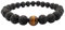 Bracciale Uomo Donna Elastico Da Vere Pietre Preziose Naturali Di 8mm Reiki Idea Regalo Di Compleanno Originale Diffusore Di Energia Guarigione Equilibrio (PIETRA LAVICA E OCCHIO DI TIGRE)