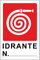 Pubblimania IDRANTE N° Cartello di emergenza antincendio e sicurezza in alluminio metallo 3 mm di spessore (Cm 20x30) (Idrante N.)